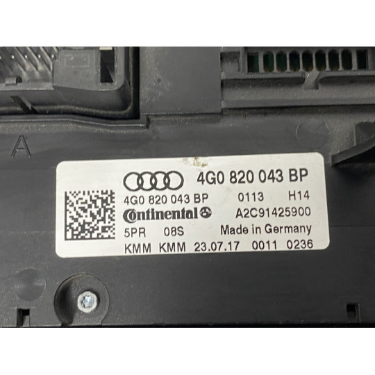 Панель управления климат-контролем AUDI A6 4G0820043BP 2011-2018