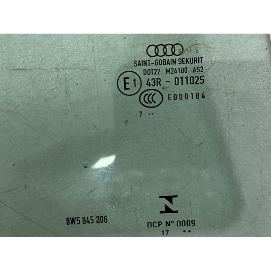 Стекло задней правой двери 17 год AUDI A4 8W5845206 2016-2022