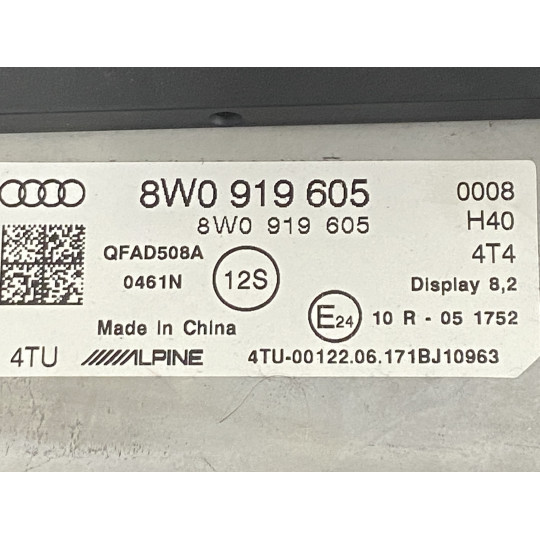 Дисплей бортового комп'ютера AUDI A4 8W0919605 2016-2022