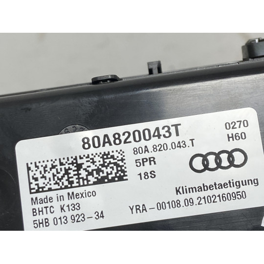 Панель управления климат-контролем AUDI Q5 80A820043T 2016-2022