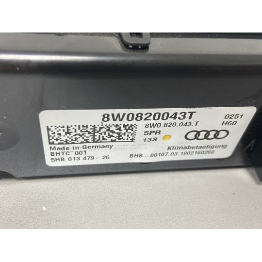 Панель керування кліматконтролем AUDI A4 8W0820043T 2016-2022