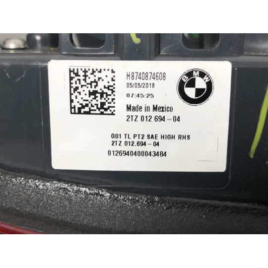 Стоп задний правый в крышку багажника USA BMW X3 G01 63217408746 2017-