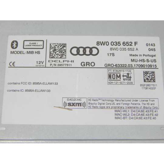 Мультимедійний контролер MMI AUDI A4 8W0035652F 2016-2020