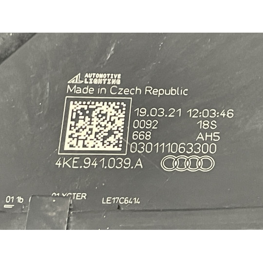 Передняя левая фара AUDI E-Tron 4KE941781A (Дефект) 4KE941039A 2019-